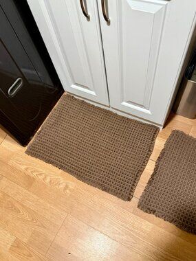 Waffle Bath Mat Boho Bathroom Rug Washable Absorbent Floor Mat Farmhouse Decor